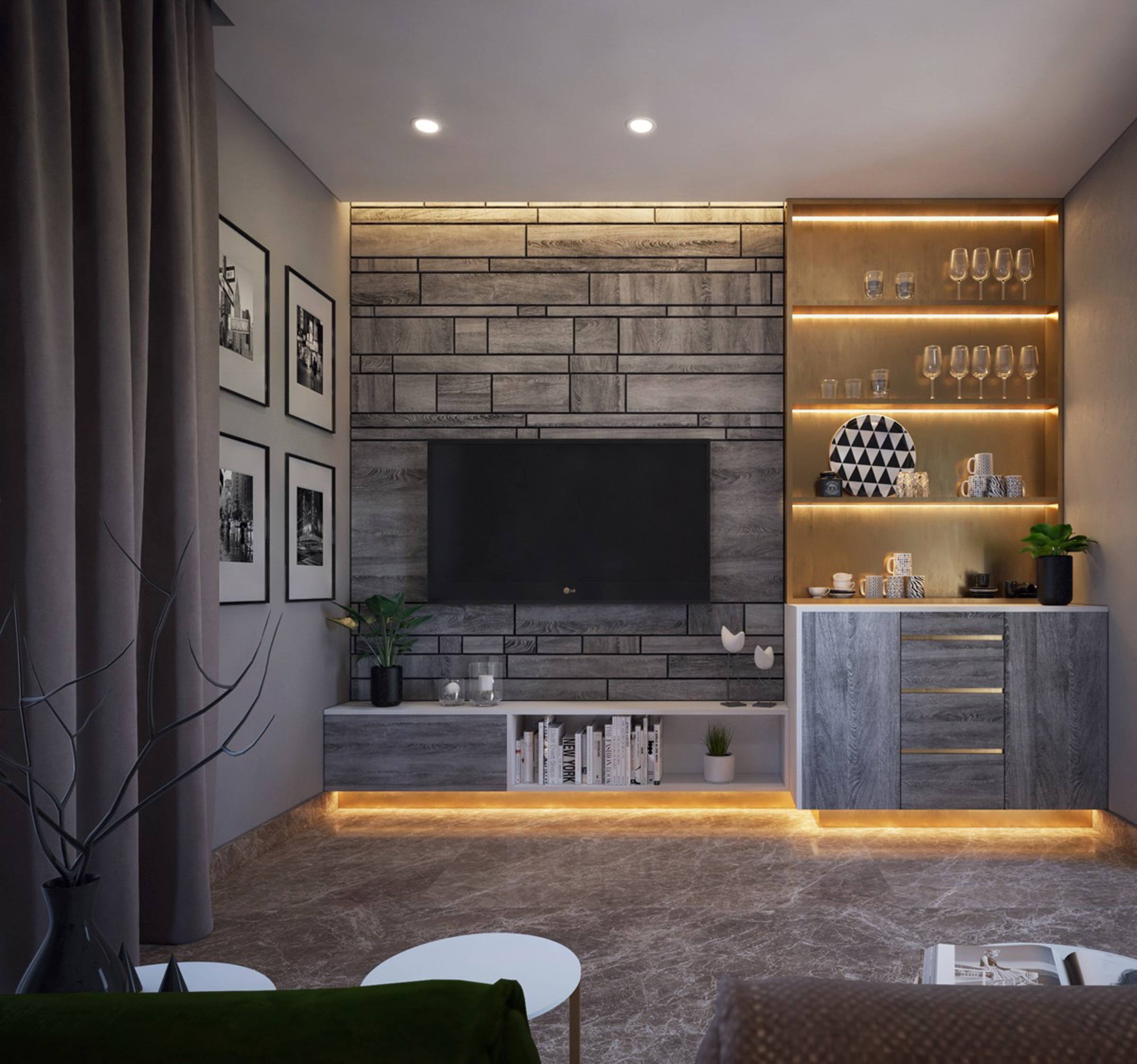 Wall mount Tv design - best interior designers near me commercial interior designershouse in electronic city modular kitchen