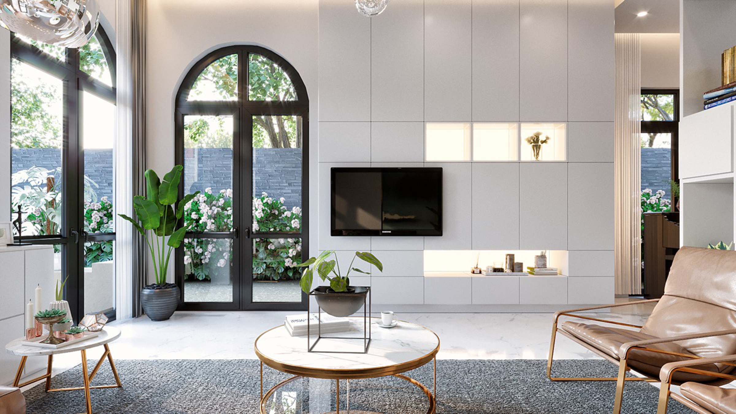 Wall mount Tv design - gm infinite apartment electronic city gm infinite ambitious enclave electronic city GM Ambitious Enclave