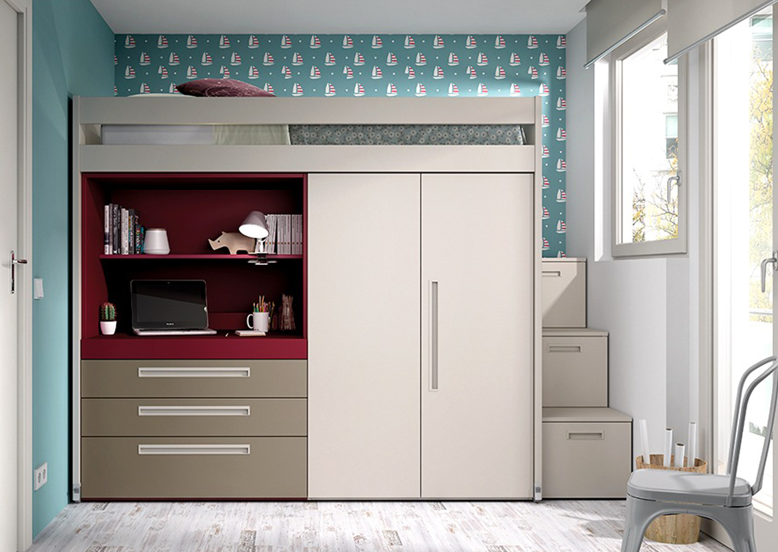 Wardrobe with a Mezzanine Loft Wardrobe with a Mezzanine Loft - interior design building design building interior design home interior home interiors near me interior in hosa road bangalore hosur road