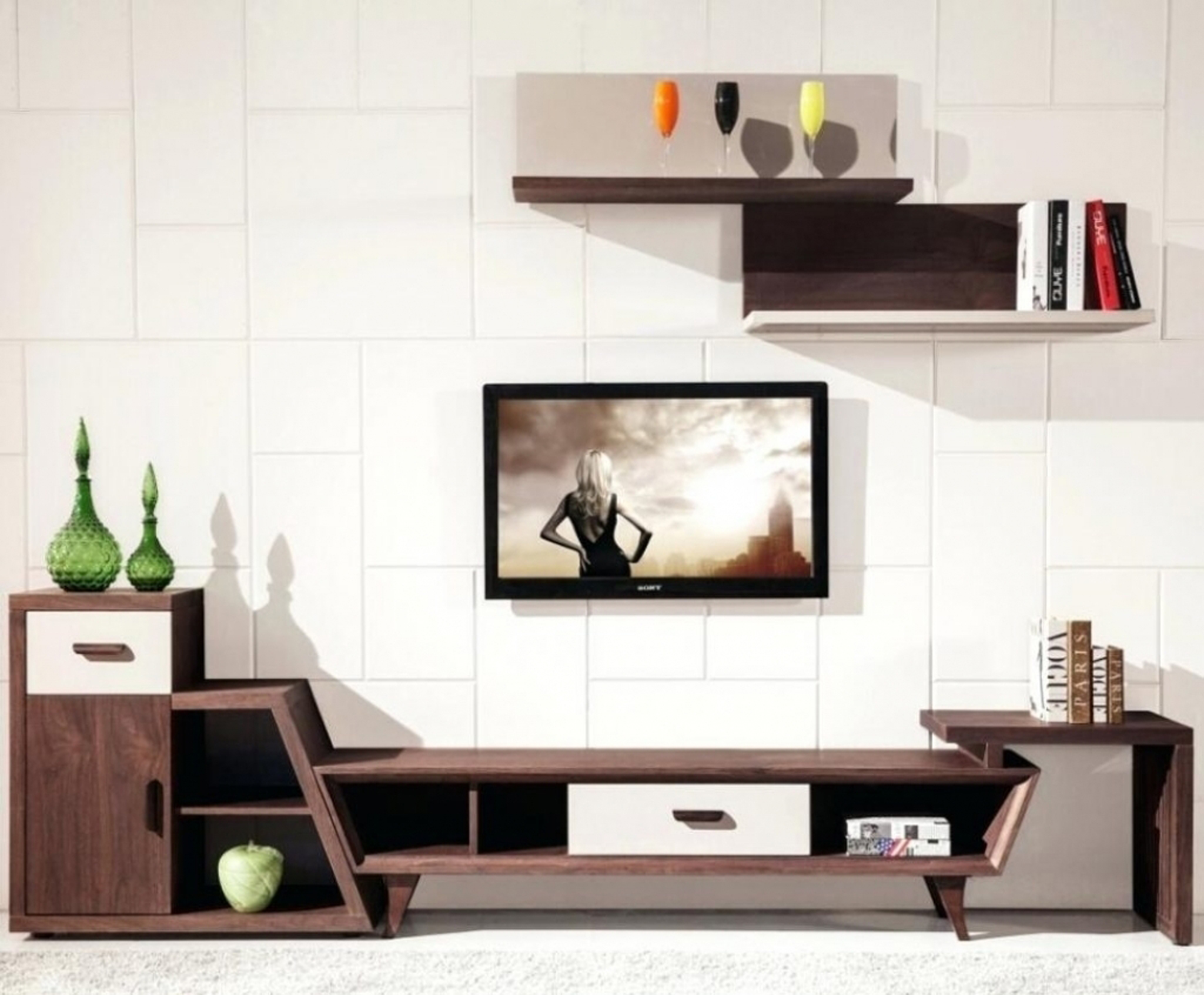 A Small TV Unit - modern tv wall design ideas interior design for tv wall mounting tv stand manufacturers in bangalore max electronic city