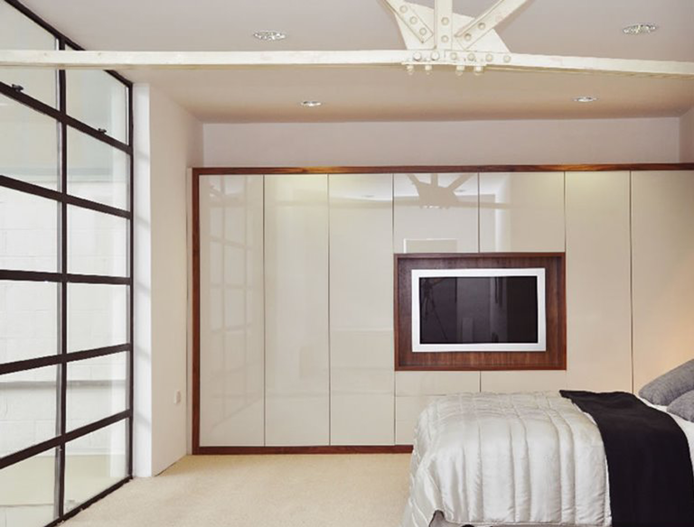 Wardrobe with TV Space - interior decor in electronic city bangalore budget interior designers in bangalore home interiors