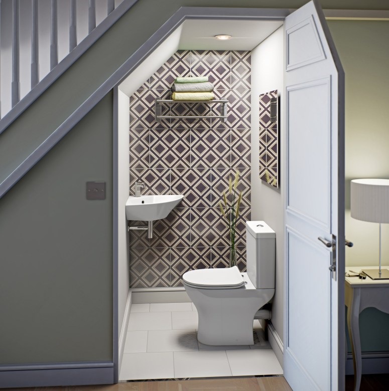 Under Stair Bathroom or Toilet or Rest Room best interior decorators in electronic city bangalore good interior designers