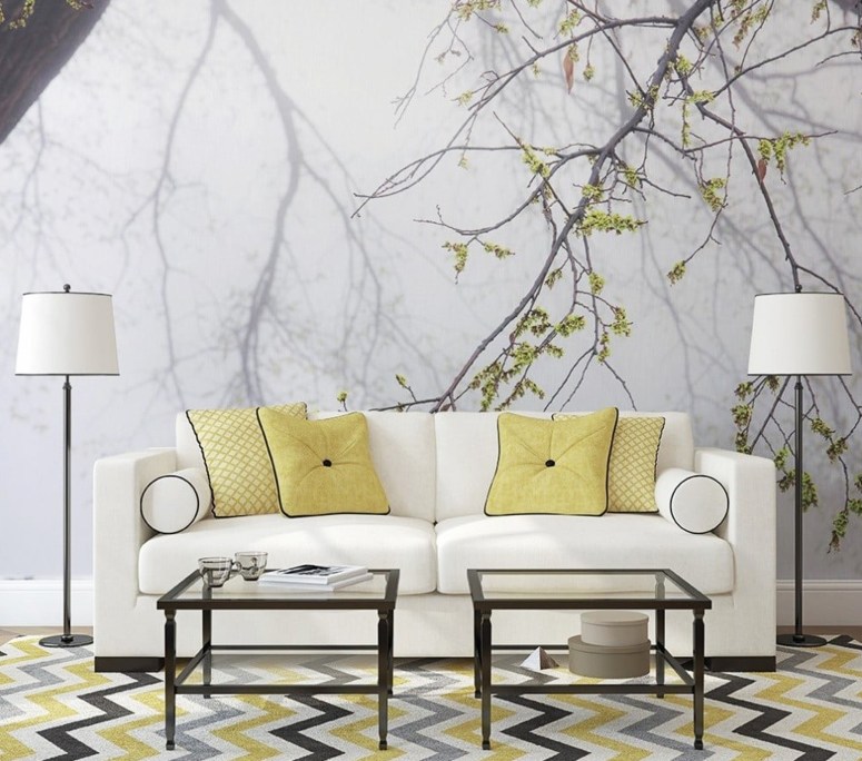 Wallpaper photo printed tree and forerst wallpaper for living room and bedrooms good interiors in electronic city bangalore