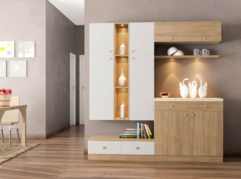 Crockery Unit Design_Corner Crockery Unit Crockery Unit Dimensions Modular Kitchens in Electronic City Bangalore Good Interior Design