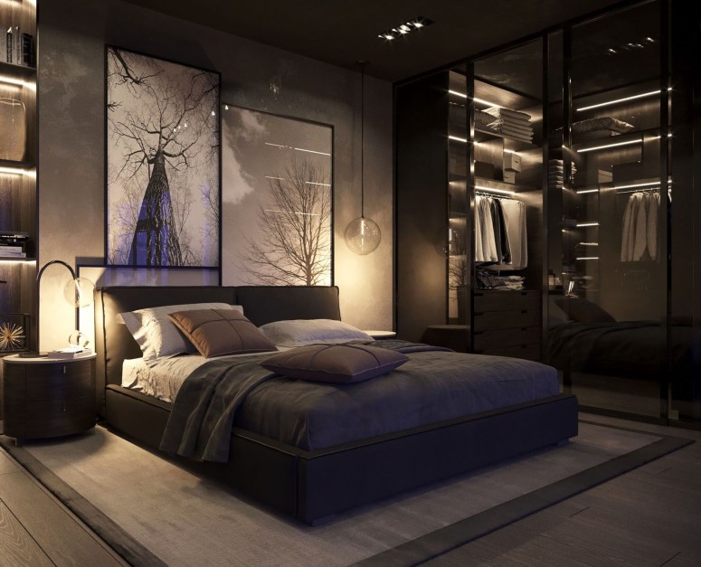 Bedroom Interior_Black Theme Bedroom_Dark Color Bedroom_Bedroom Decorating Ideas_Large Bedroom Interior Design_Bedroom Design Ideas_Best Interiors in Electronic City_Good Interior