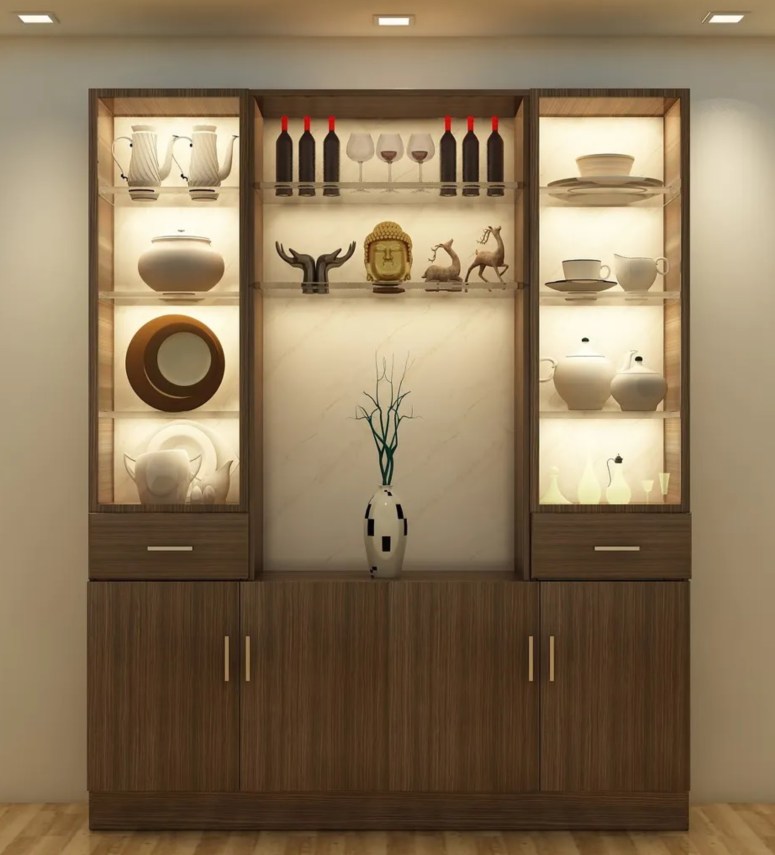 Crockery Unit Design_Latest Kitchen Crockery Unit_Modern Crockery Unit_Good Interiors in Electronic City Bangalore_Best Interior Decorators